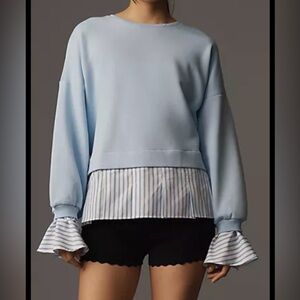 Maeve NWOT Striped Trim Twofer Sweatshirt
Size XL